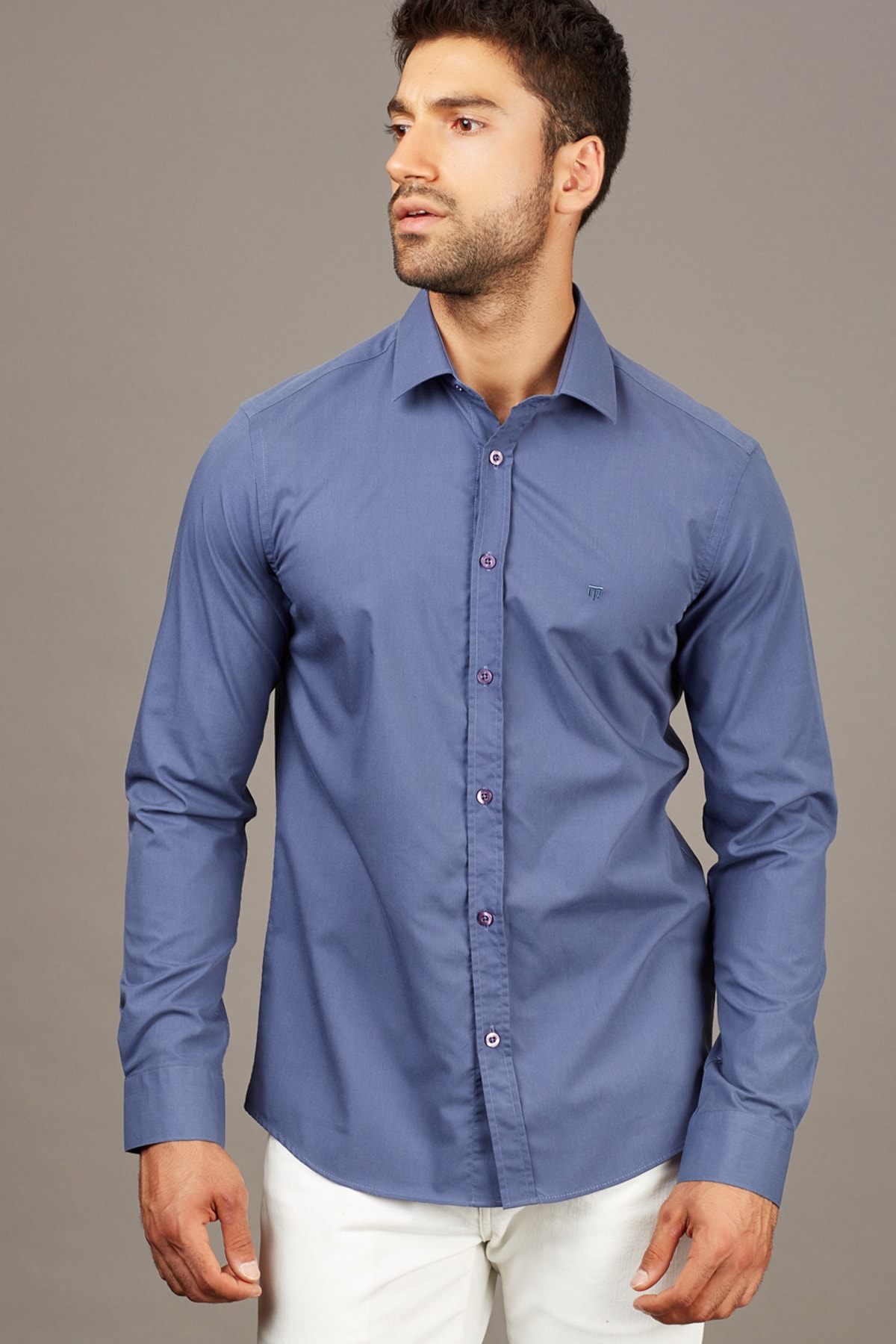 Men's Navy Blue Shirt - Beren Store