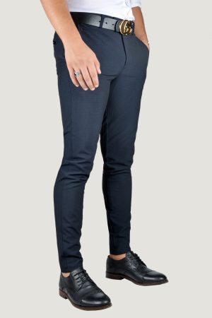Men’s Linen Navy Blue Trousers