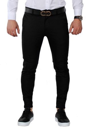 Men’s Black Linen Trousers