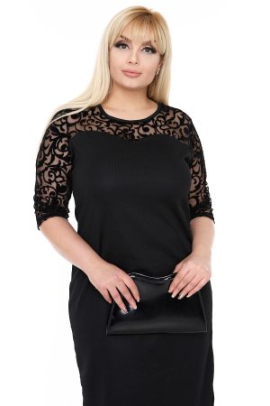 Women’s Black Dress Detailed with Ornaments