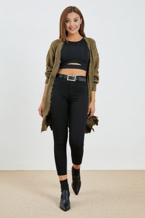 Women’s Black High Waist Trousers