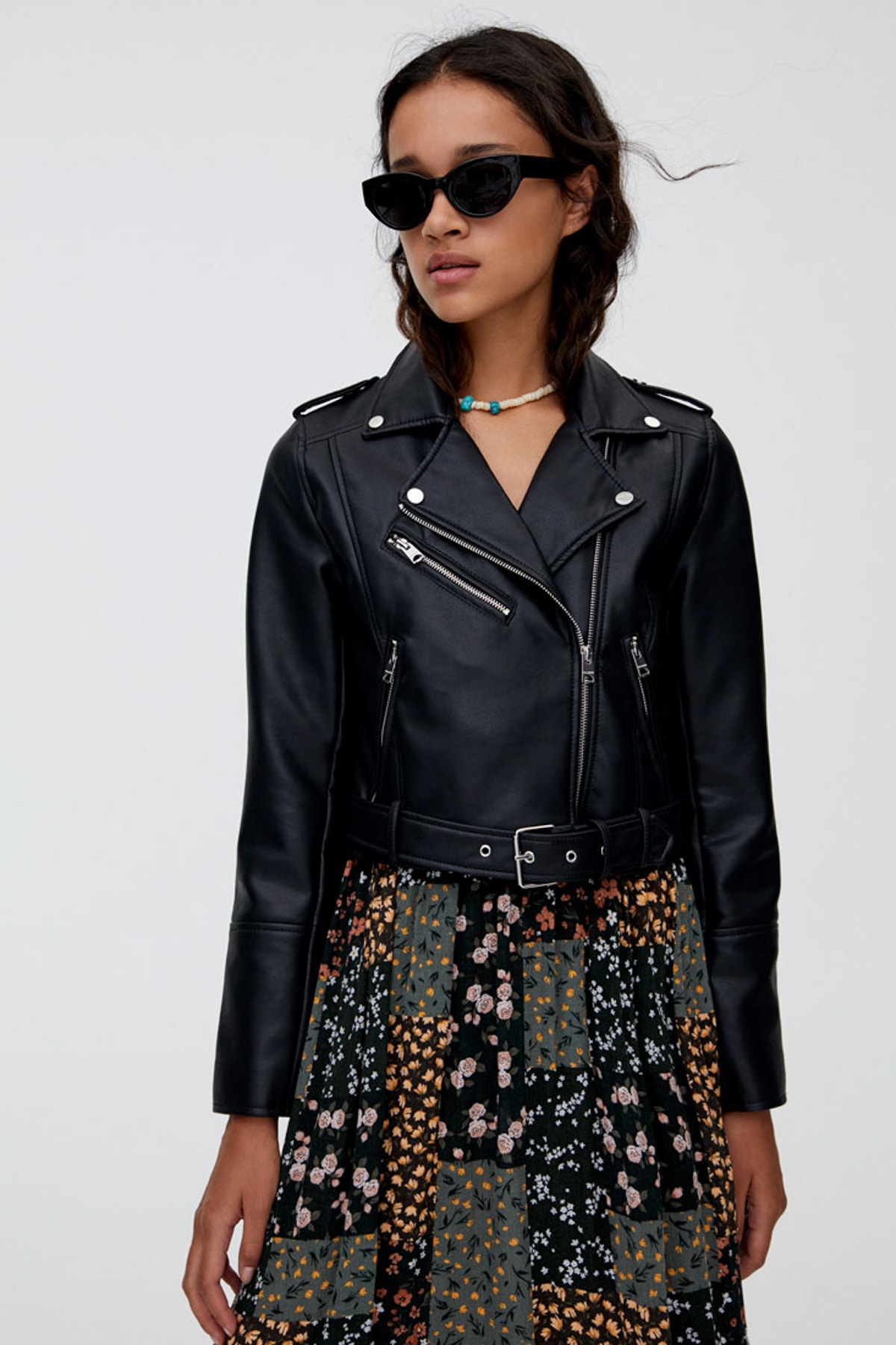 Women's Black Leather Jacket - Beren Store