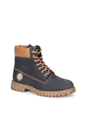 Men’s Genuine Leather Dark Navy Boots