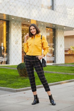Black High Waist Belt Stamp Pants