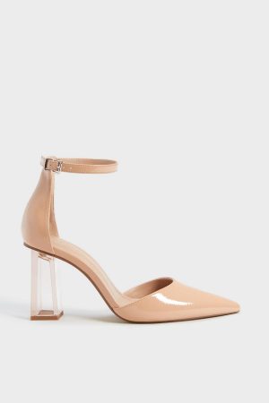 Women’s Beige Methacrylate Heels Shoes