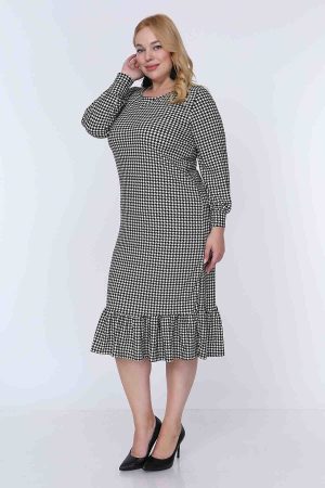 Women’s Black Crowbar Skirt Frilly Dress