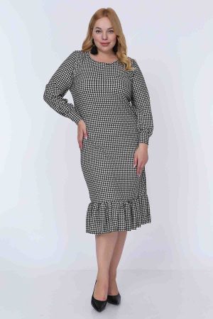 Women’s Black Crowbar Skirt Frilly Dress