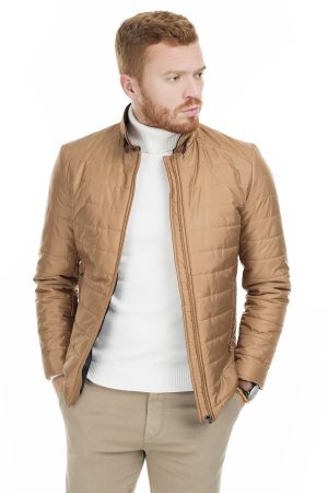 Men’s Beige Slim Fit Coat