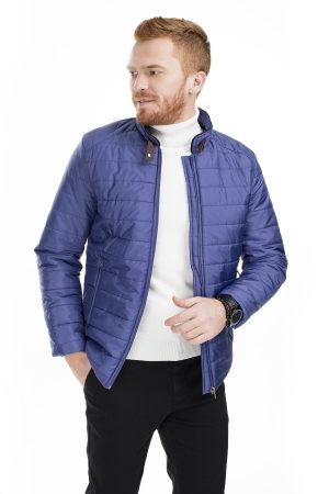 Men’s Sky Blue Slim Fit Coat