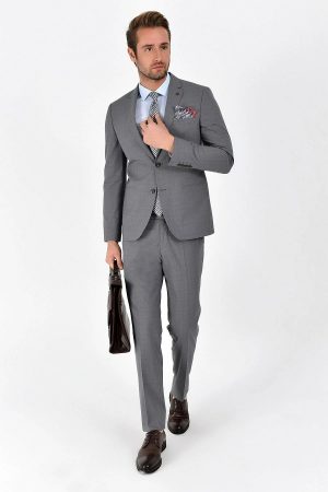 Men’s Gray Comfort Fit Suits