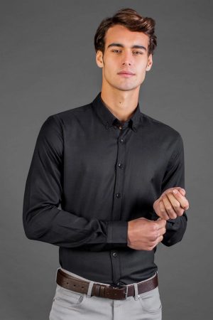 Men’s Black Slim Fit Sport Shirt