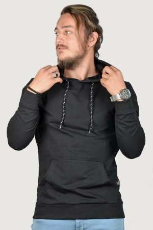Men’s Black Hooded Sweatshirt