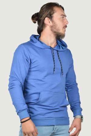 Men’s Blue Hooded Sweatshirt