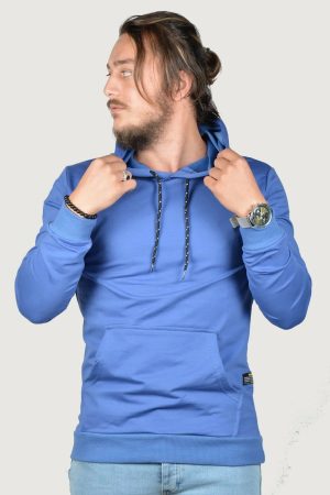 Men’s Blue Hooded Sweatshirt