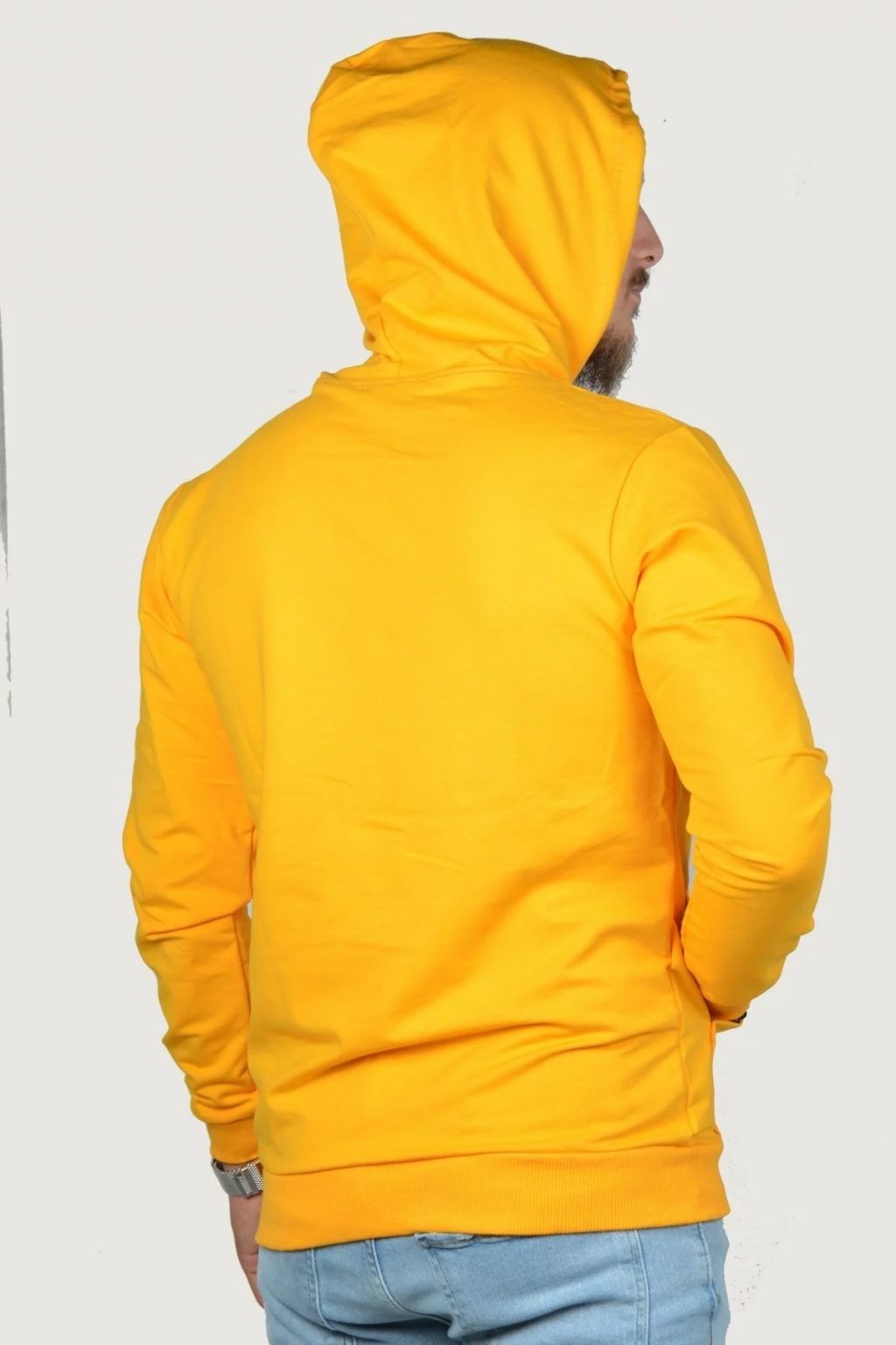Men's Yellow Hooded Sweatshirt Beren Store