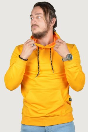 Men’s Yellow Hooded Sweatshirt