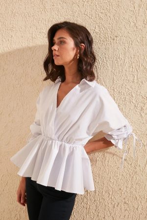 Women’s White Basic Blouse
