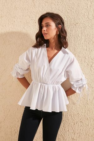 Women’s White Basic Blouse