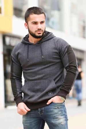 Men’s Gray Hooded Sweatshirt