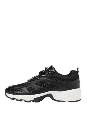 Women’s Black Stripe Thick Soled Sneakers