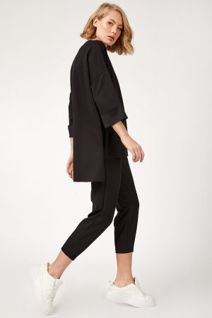 Women’s Black Handles Folded Oversize Set