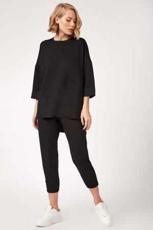 Women’s Black Handles Folded Oversize Set