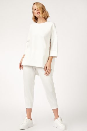 Women’s White Handles Folded Oversize Set