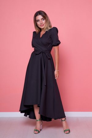 Women’s Black Asymmetric Cut Dress