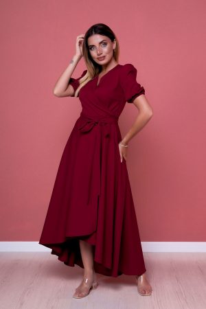 Women’s Red Asymmetric Cut Dress