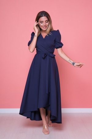 Women’s Blue Asymmetric Cut Dress