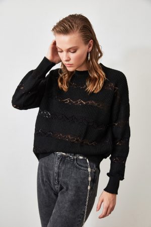 Women’s Black Knitwear Sweater
