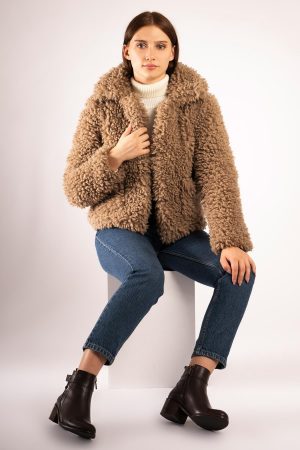Women’s Brown Leather Zipper Boots