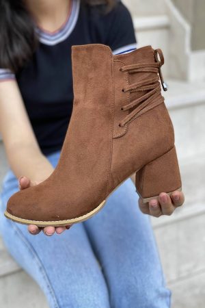 Women’s Beige Rope Zipper Boot