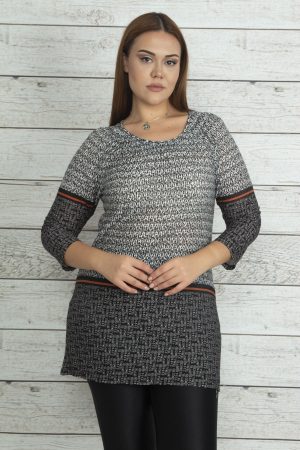 Women’s Black Collar Elastic Detailed Blouse