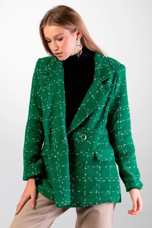 Women’s Green Plaid Jacket