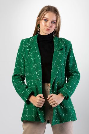 Women’s Green Plaid Jacket