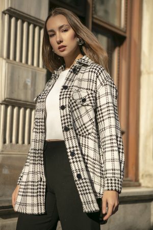 Women’s White Crowbar Lumberjack Jacket