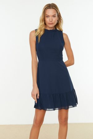 Women’s Blue Frilly Dress