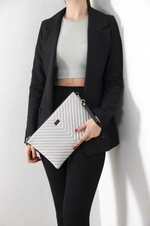 Women’s Gray Single Compartment Portfolio