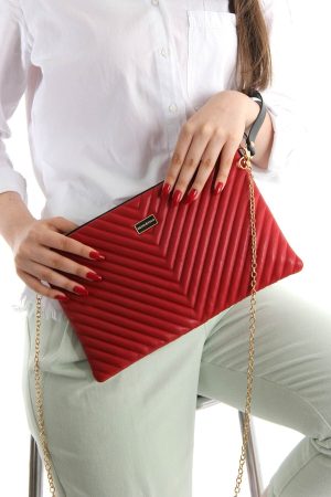 Women’s Red Single Compartment Portfolio